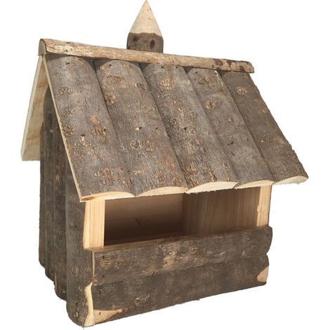 Mangeoire bois extérieur pour oiseaux