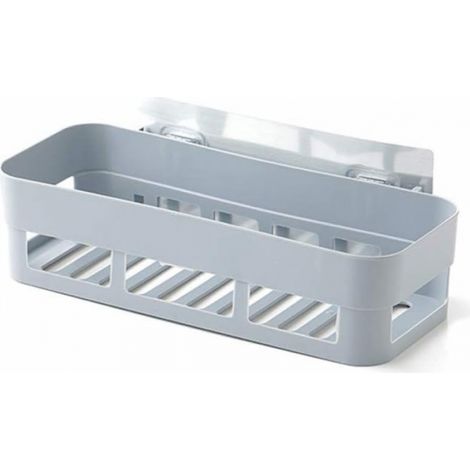 Étagère douche plastique adhésive grise sans perçage (1/5)