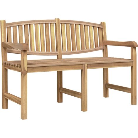 Banco de jardín madera maciza de teca 149,5x60x90 cm vidaXL (1/5)
