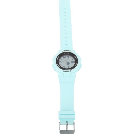Montre enfant étanche, moderne, lumineuse, avec alarme et multifonctionnelle, idéale pour les sports de plein air (bleu clair). (1/5)