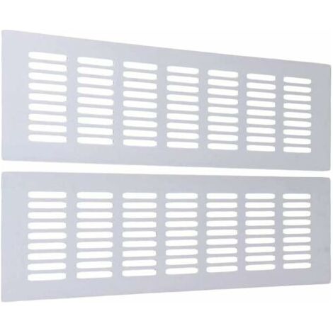Grille de ventilation rectangulaire aluminium 30 cm x 8 cm – Lot de 2 – Pour réfrigérateurs, aquariums, terrariums – Ventilation efficace (1/5)
