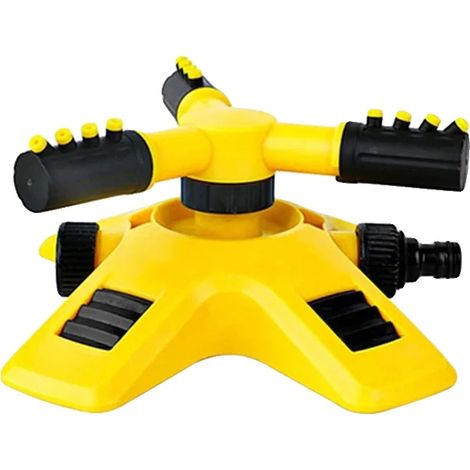 Sistema de riego, rotación de 360°, diseño de ahorro de agua, amarillo, 1 unidad. (1/2)