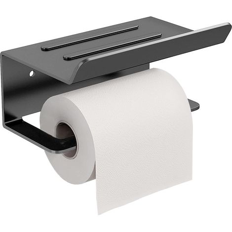 Porte Papier Toilette Mural, Support Papier Toilette sans Percage, Porte Papier Toilette Mural en Fer (1/5)