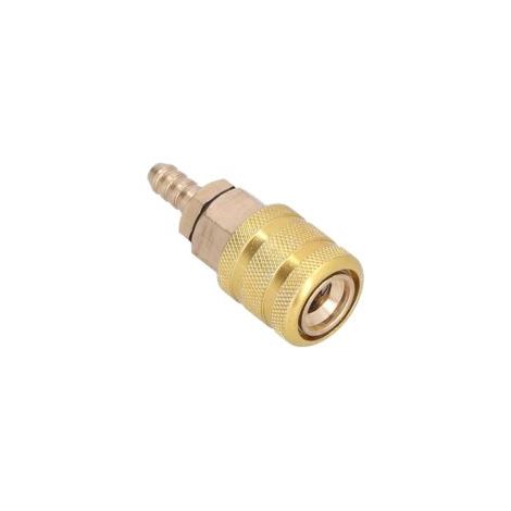 Attacco per gonfiaggio pneumatici da 6,5 mm, adattatore connettore valvola pneumatico in ottone per auto, adattatore di gonfiaggio a connessione rapida, raccordo per gonfiatore pneumatici per valvola 
