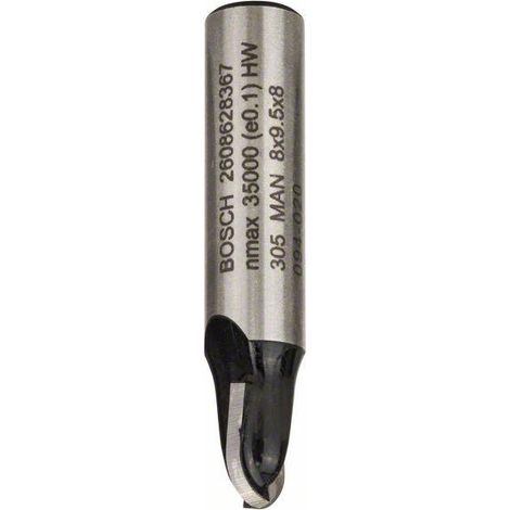 Fresa a gola smussata, 8 mm, R1 4 mm, D 8 mm, L 9,2 mm, G 40 mm