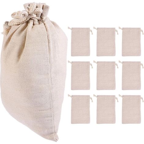 Reusable Spice Bags Easy to Clean 10 Cotton and Linen