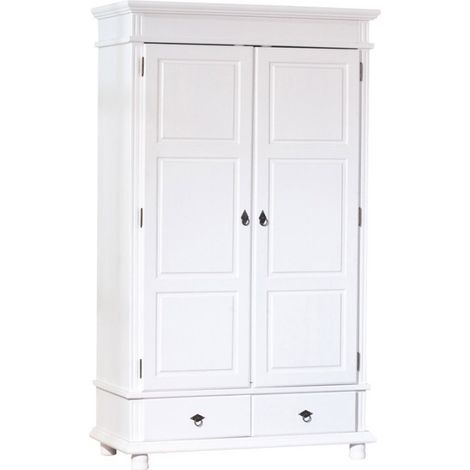 Armoire 2 Portes en Bois "Coraze" 199cm Blanc (1/5)