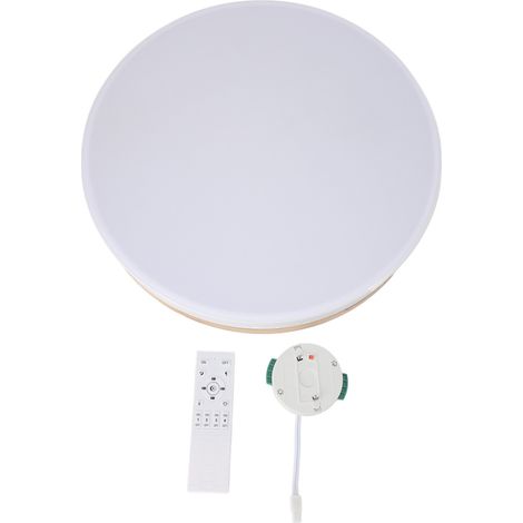 Plafonnier LED Encastré Rond Bois Luminaire Plafond Variation Sans Palier 3 Températures 2700K-6000K pour Chambre Couloir (1/5)