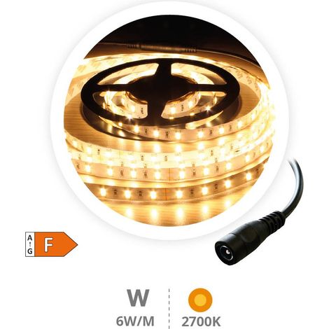 Rouleau 5M Bande LED 6W/M 2700-3000K 24V
