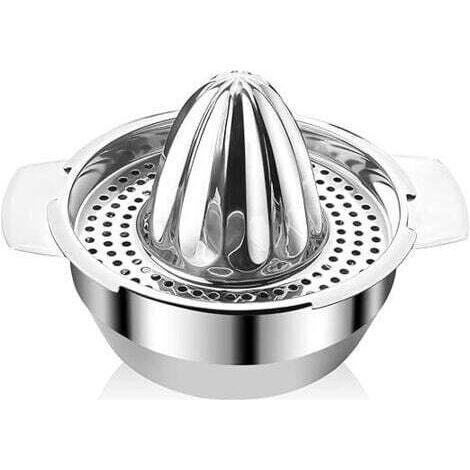 Presse Agrumes 300ml, Presse Agrumes Manuel Inox 201 Lavable Lave-Vaisselle, Presse Citron Rotation Presse Facile à Nettoyer pour Presser Citrons, Oranges, Verts ou Citrons Verts (1/5)