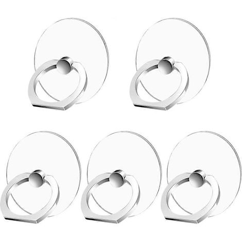 Lot de 360 supports de téléphone portable ajustables en forme de bague - Support universel en alliage de zinc pour tous les smartphones, iPhone, Samsung, Huawei, LG (Argent) (1/5)