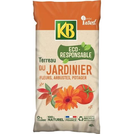 Kb Terreau du Jardinier Naturel 40L Sac Recyclé (1/2)