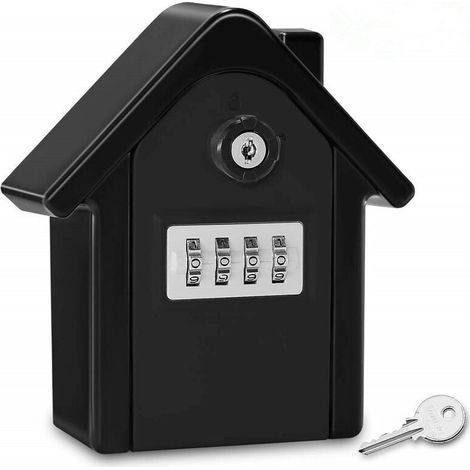 Cassetta portachiavi di sicurezza da parete - Con codice digitale e chiavi di emergenza - Grande cassetta di sicurezza per chiavi - Dimensioni per cassaforte per chiavi da esterno per casa, ufficio, f (1/4)