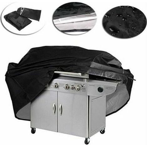 Housse Barbecue Couverture Bâche de Protection BBQ Noir 170 x 61 x 117cm (1/4)