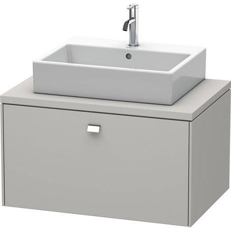 BRIOSO consolle bassa con maniglia cromata 442x820x550mm cemento