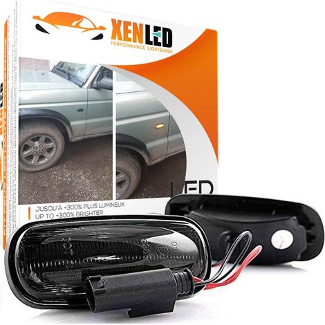 2x Clignotant latéraux LED Land Rover Discovery, Freelander et Defender - Version Fumée - la paire - Répétiteurs (1/5)