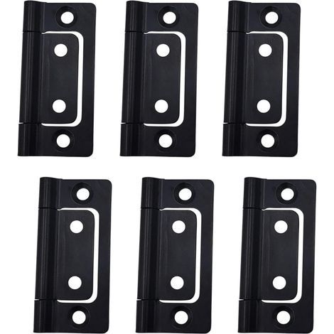 Set mit 6 versenkten Scharnieren, 5,1 x 2,5 cm, geräuschlose, rollende Türscharniere für Schränke, Schubladen, Kisten und Holztüren (1/5)