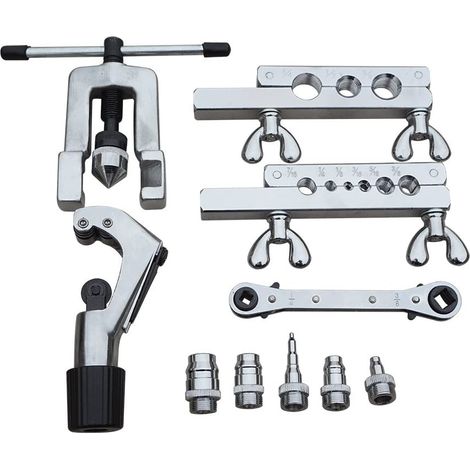Kit Abocardador y Ensanchador Profesional  Maletín con Cortatubos RR-274 y Llave Carraca RR-122  Rango 1/8"-3/4"