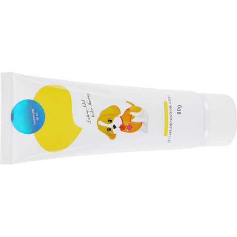 Gel colorant semi-permanent temporaire pour poils d'animaux, facile à utiliser, accessoire pour animaux (Bleu saphir 80 ml) (1/5)