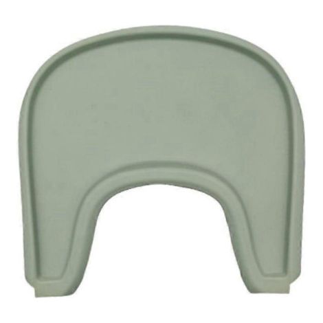 Vassoio per seggiolone Stokke in rosa baby per pasti organizzati e piacevoli con sottobicchiere in silicone verde (1/5)