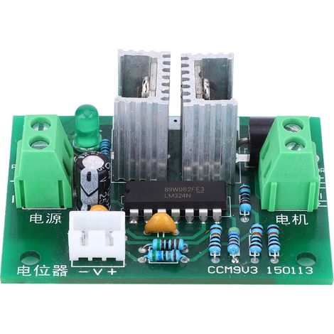 DC 12–24 V 6 A DC-Motor-Drehzahlregler-Platine, Modul, PWM-stufenlose Drehzahlregelung (1/5)