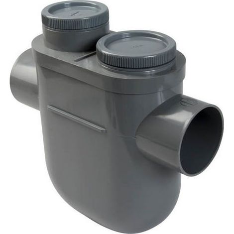 Nicoll – Siphon disconnecteur monobloc D100mm FF à coller – PVC haute qualité – Double fonction siphon/disconnecteur – Entretien facilité