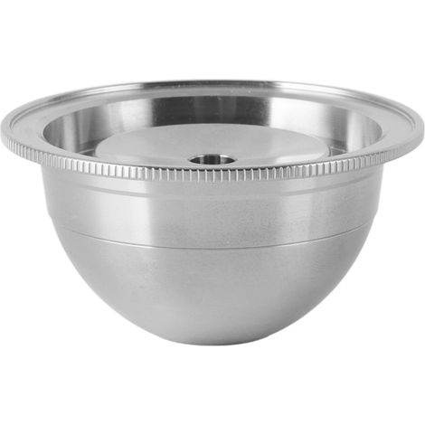Capsule de café réutilisable en acier inoxydable avec filtre et goupillon. (1/5)