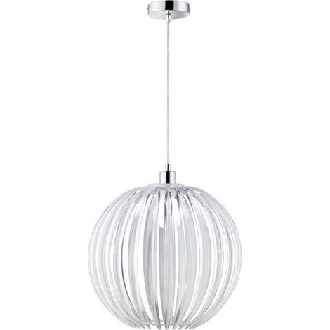 Sospensione da interno Trio Lighting zucca à 40 cm in acrilico trasparente 1 x e27