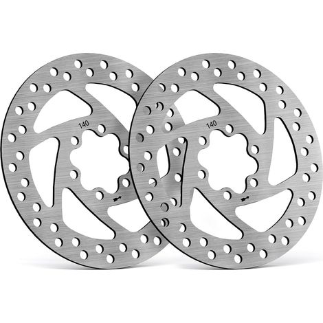 140mm Rotor de Frein à Disque pour Trottinette avec Plaquette de Frein 6 Trous Arrondie Compatible avec G2 MAX / G2 PRO Trottinette Électrique - Pièces de Frein Accessoires 2PCS (1/5)