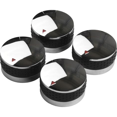 Lot de 4 boutons de commande de rechange pour barbecue à gaz pour barbecue extérieur, four, cuisinière ronde (58 mm)