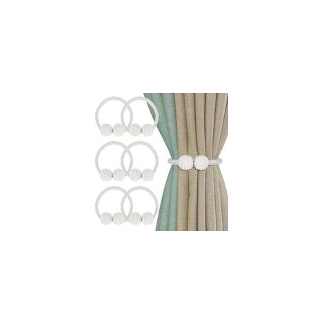 Set aus magnetischen Gardinenhaltern mit Perlen, Gardinenkordelclips und Duschvorhanghaltern für die Dekoration von Wohnräumen, Büros und Hotels. – Crezuo