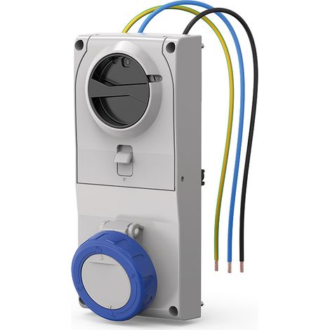 Scame proxima verriegelte steckdose 2p+e 16a blau - 408.1683