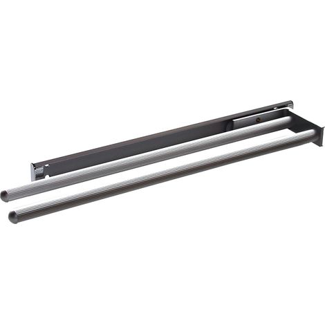 Geschirrtuch-Auszug Pluto 2-armig 442 mm Alu eloxiert glänzend