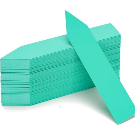 100 étiquettes en plastique pour plantes, jardin et pots de fleurs, dimensions : 10 x 2 cm, vertes (1/5)