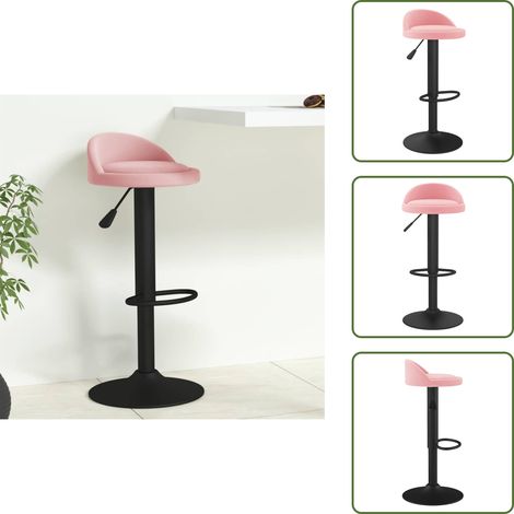 Tabouret de bar Rose Velours - Tabouret De Bar - Tabourets De Bar - Chaise De Comptoir - Chaises De Comptoir (1/5)