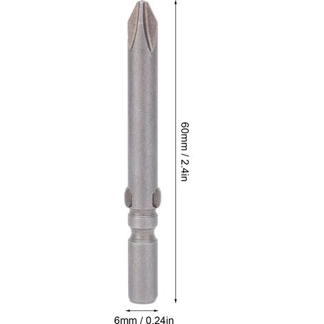 6-mm-Kreuzschlitz-Elektroschraubendreherbit, gehärteter Elektroschraubendreherbit mit magnetischer Spitze 802 (1/5)