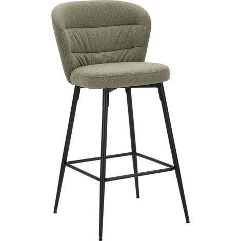 Guadal Hocker, gepolstert, Struktur Schwarz, Material Holzwerkstoff, 52x59x108h cm Grün
