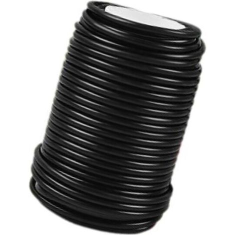 Cravate torsadée souple pour plantes, 20M, fourniture de-Noir (1/2)