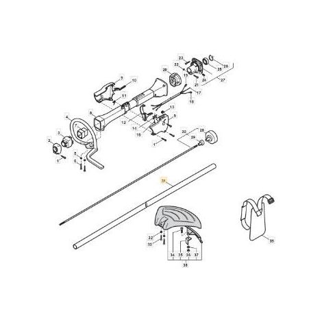 TUBO TRASMISSIONE D.26 STAR ORIGINALE STIGA - 4251204