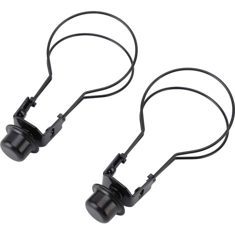 Adaptateur de pince pour ampoule, support d'abat-jour à clip en fil métallique avec embout pour lampe de table, lampadaire, 2 pièces (noir) (1/5)