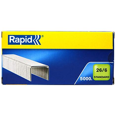 Rapid graffette standard 26/6 zincate confezione da 5000 pezzi (1/3)