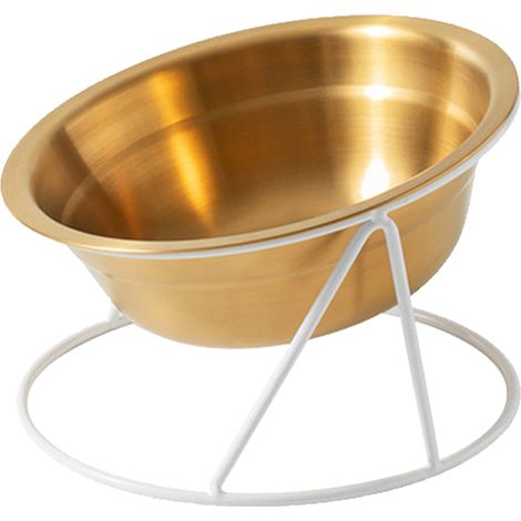 Gamelle en acier inoxydable pour chat, chien, gamelle à boire, gamelle pour nourriture, protège les vertèbres cervicales// (1/5)