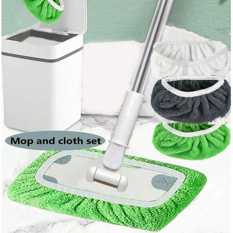 Lot de 10 lingettes de rechange pour balai Swiffer Sweeper - Utilisation humide et sèche - 45 x 11,5 cm - Lingettes en microfibre réutilisables - Coton - Convient à un usage domestique - Adapté aux so (1/5)