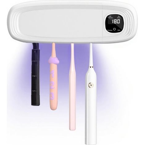 Soporte de pared para cepillos de dientes para el baño,blanco (1/5)