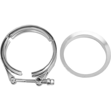 Bride de serrage tubulaire en acier inoxydable 4 pouces pour downpipe turbo, remplacement compatible S400 S480 S463 S467 SXE SX, collier d'échappement T4, kit de fixation robuste (1/5)
