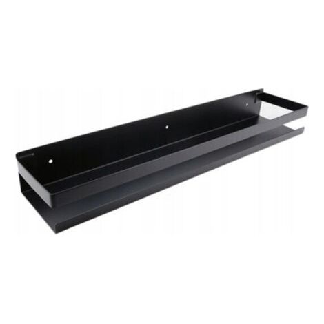 Étagère à Épices Murale Perforée Porte-Épices en Acier Inoxydable Rangement de Cuisine Étagère à Épices, Noir 50 cm (1/5)