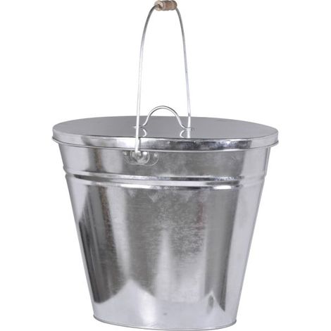 Firefix Ascheeimer oval, mit Deckel Höhe 36 cm, 22 Liter Kaminzubehör