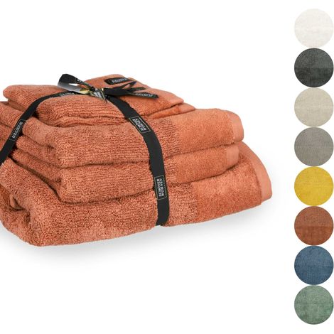 SCHÖNER WOHNEN Handtuch Set SENSE - 1 Stück 50x100 cm, Rost