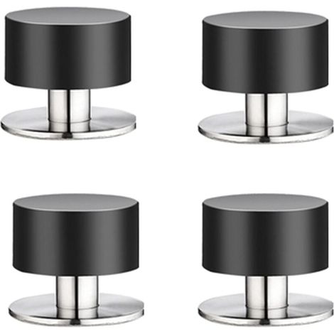 Set di 4 fermaporta in gomma – Autoadesivi 3M – Silenziosi e resistenti agli urti – Facile installazione a parete o a pavimento (1/4)