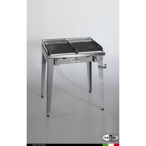 Grill 8.6 Inox  Piastra ondulata - Senza portapiatti - Senza paraschizzi - Senza kit mensola e ruote - Satinato - barbecue, griglia, giardino, carne, a gas, acciaio made in Italy